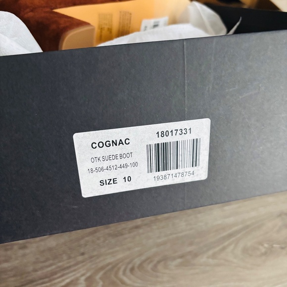 Fashion to Figure Cognac Suede Over The Knee Boot NWT Size 10W - Picture 4 of 4